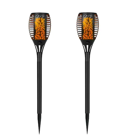 Set 4 Lampi solare tip torta cu efect flacara 51cm [2]