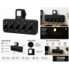 Adaptor Multipriză POWER SOCKET , 5 Prize Schuko, 2500W, 10A, Design Compact, Negru [1]