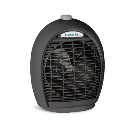 Electrocasnice & Climatizare - Aeroterma KUMTEL, 2000 W, 3 trepte de temperatura, sistem de oprire de siguranta, Culoare negru