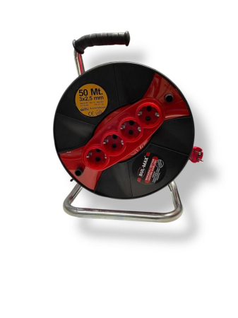Derulator cablu electric -Prelungitor rola cu tambur 4 prize, 50 m, 3 x 2.5 mmp, contact de protectie [2]