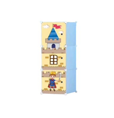 Produse copii - Dulap modular din plastic cu schelet metalic , culoare Albastru