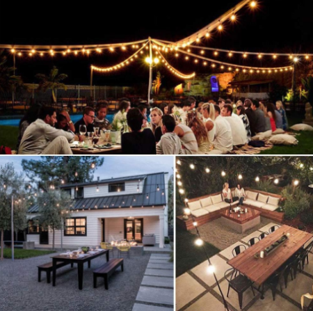 Ghirlanda Luminoasa Decorativa, awwaline, Neagra, Incarcare Solara sau USB, 10 Metri, 20 Becuri LED Lumina Calda, Interconectabila, 9 programe de lumini, 2W/bec, 3000K, IP65, ideala pentru Interior/Ex [3]