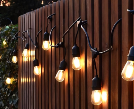 CASA SI GRADINA - Ghirlanda Luminoasa Decorativa, awwaline, Neagra, Incarcare Solara sau USB, 10 Metri, 20 Becuri LED Lumina Calda, Interconectabila, 9 programe de lumini, 2W/bec, 3000K, IP65, ideala pentru Interior/Ex