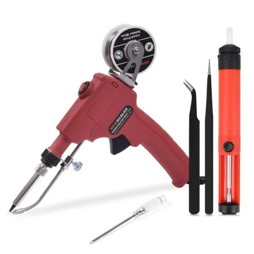 UNELTE SI SCULE - Kit pistol de lipit,60 w,220v Ac ,lipire automată cu o singură mână, cu temperatură reglabilă