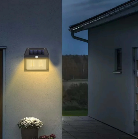 Lampa solara de perete, set 4 bucati ,senzor de miscare, IP65, neagra, 18x17.1x5.8cm [3]