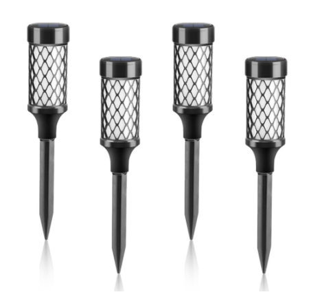 CASA SI GRADINA - Lampi solare pentru exterior, set de 4, rezistente la apa, 36,3x6,3cm, pentru curte si gradina