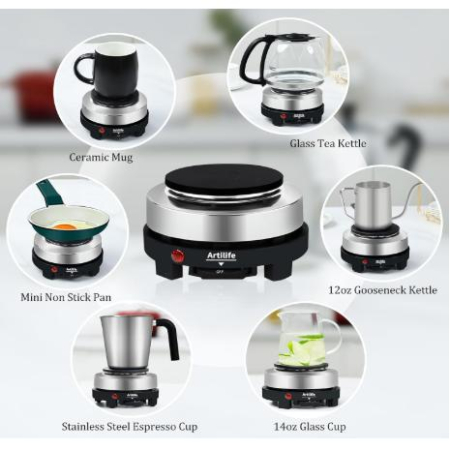 Mini încălzitor electric plită portabil turistica ,cu reglaj temperaturi , pentru cafea ,apa,ceai si altele [3]