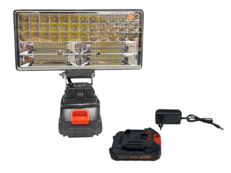 UNELTE SI SCULE - Proiector LED 48V cu 2 Acumulatori, Încărcător și 3 Moduri de Iluminare