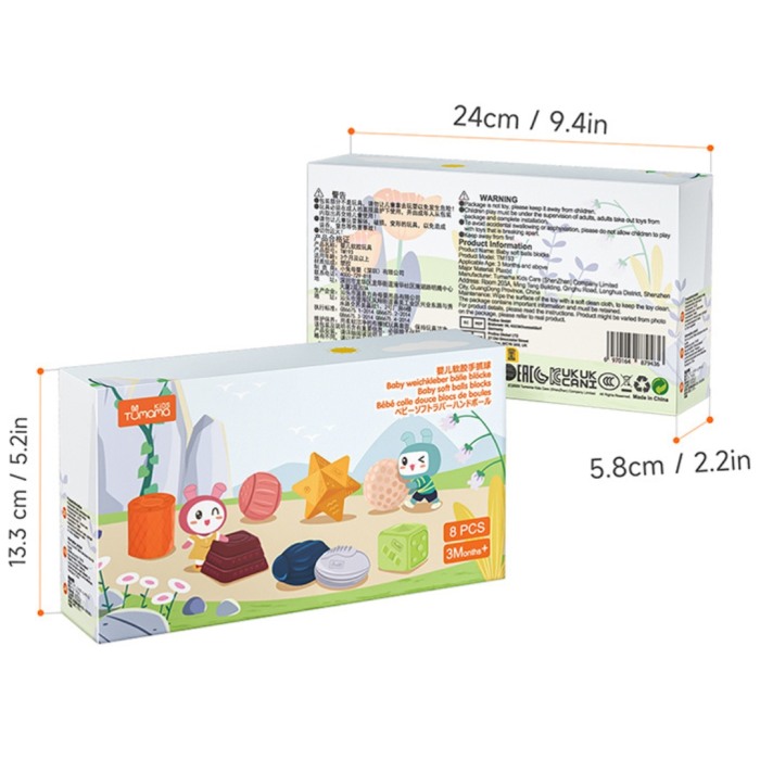 Set 8 forme geometrice din silicon, cu modele 3D, pentru dentitia ...
