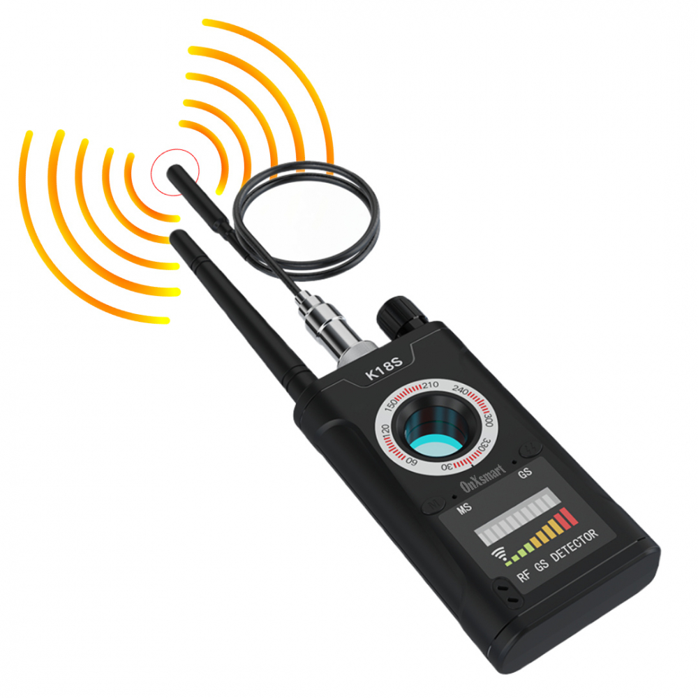 Detector Aparate Spionaj profesional K18s OnXsmart®, Camere ascunse, Microfoane, Dispozitive ascunse, Reportofoane, Localizatoare GPS, Baterie de lunga durata, Negru [2]
