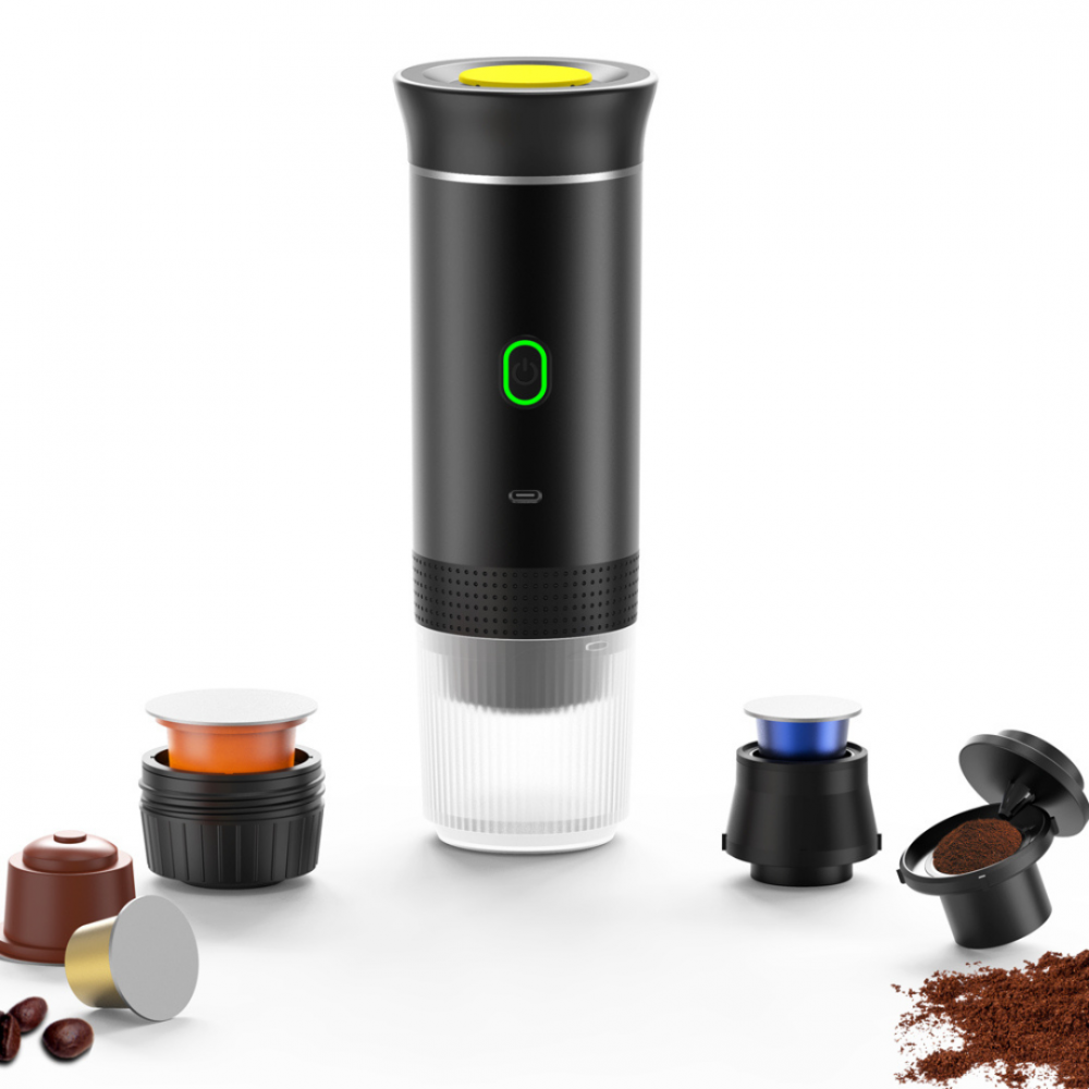 Espressor Portabil Electric 3 in 1 Fara Fir OnXsmart®, Compatibil cu Capsule Nespresso, Dolce Gusto si Cafea Macinata, Cu Incalzirea Apei sau Prepararea Cafelei Reci, Incarcare USB Type C, Ideal pentr [2]