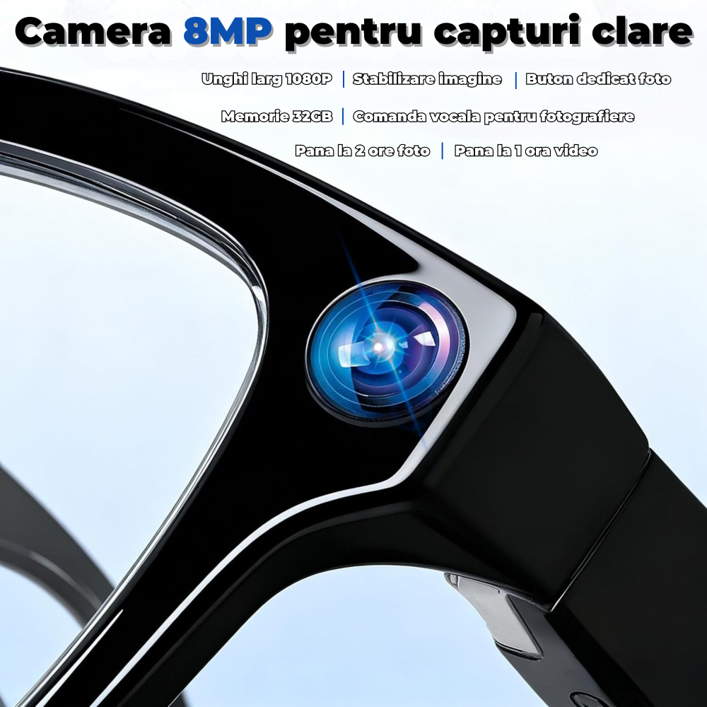 Ochelari Smart OnXsmart cu AI integrat, Camera Sony 800W HD, Filmare 1080P [2]