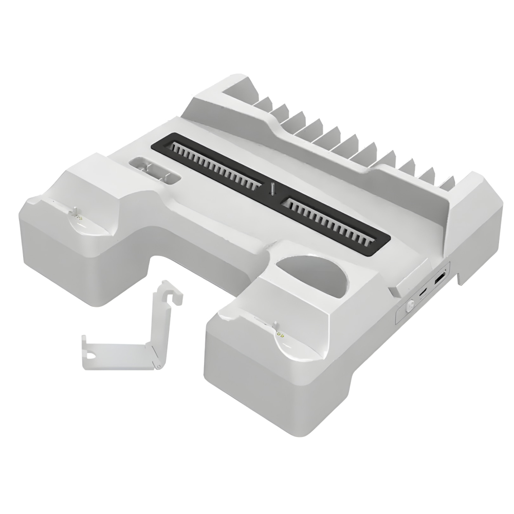 Statie racire incarcare Ps5 OnXsmart®, Incarcare dubla controllere, Dubla Racire, Sloturi suport jocuri, conectare usb, Alb [3]