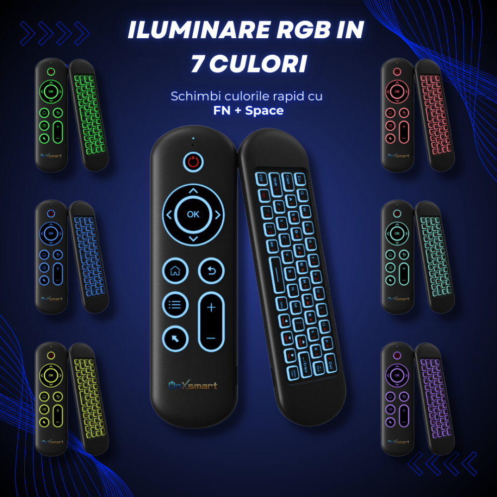 elecomanda Smart OnXsmart Air Mouse, Tastatura QWERTY, WiFi 2.4G, BT 5.2 [4]