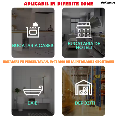 Detector de Gaz OnXsmart®, Multiple tipuri de gaz, Wifi 2.4G, Alarme prin aplicatia Tuya, Senzor de temperatura, Afisaj LCD al concentratiei, alimentare la priza, foarte precis, alb [13]