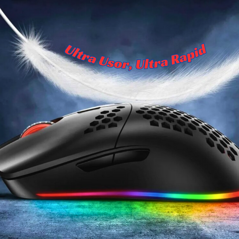 Kit Gaming Tastatura mecanica si Mouse RGB, Design Fagure, Ultra Usor, DPI Reglabil, Iluminare Multicolora, Anti-Alunecare, Silver [2]