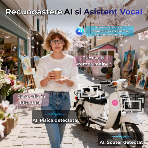 Ochelari Smart OnXsmart cu AI integrat, Camera Sony 800W HD, Filmare 1080P [5]