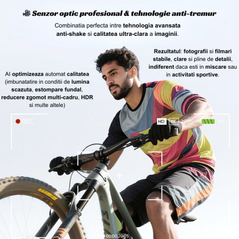 Ochelari Smart OnXsmart® cu AI integrat, Sony Camera 800W HD, Filmare 1080P, Traducere in Timp Real, Asistent Vocal, Audio Open-Ear, Lentile Inter-Schimbabile (Clear + Soare) – Ideali de Calatorii, Bu [5]