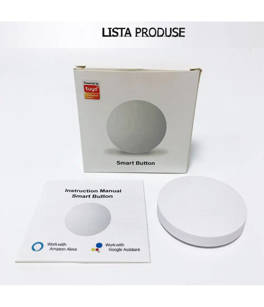 Buton Inteligent Programabil, Baterie, 3 Scenarii Tuya, Zigbee, Alb @SmartWIZ [5]
