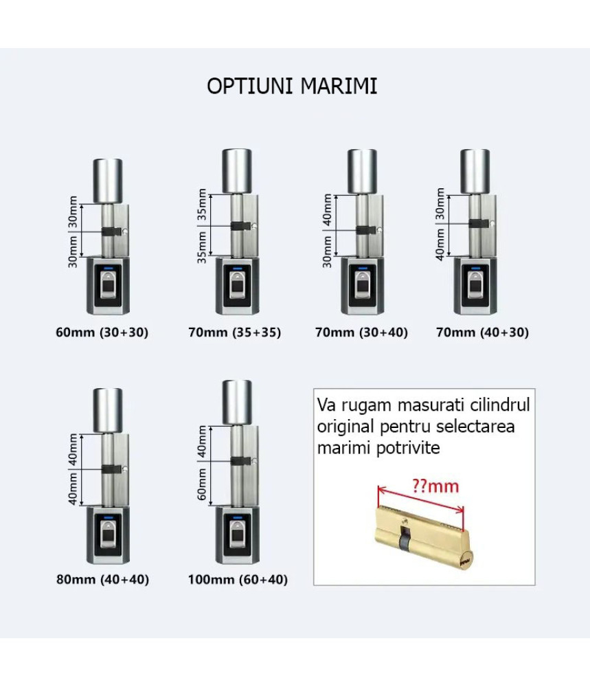 Butuc Inteligent, Marime 70 (30x40), Deschidere cu Amprenta, Cod, Telefon, Cheie, Interior @SmartWIZ [3]