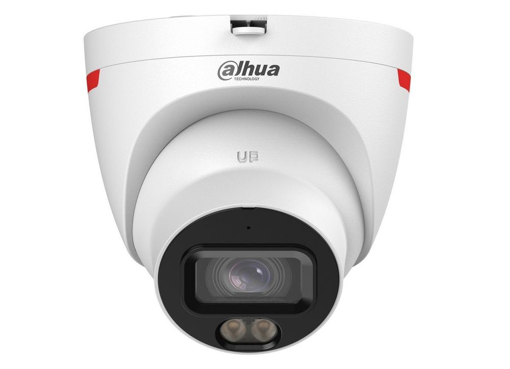 Cameră IP Dahua 2MP dome cu LED alb 30m, audio, PoE, IP67 [1]