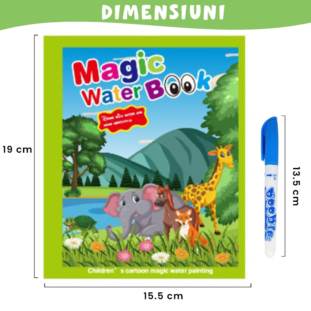 Carte de colorat cu apa Magic Book , Reutilizabila, plina de culori vibrante, Dumbo si prietenii sai [3]