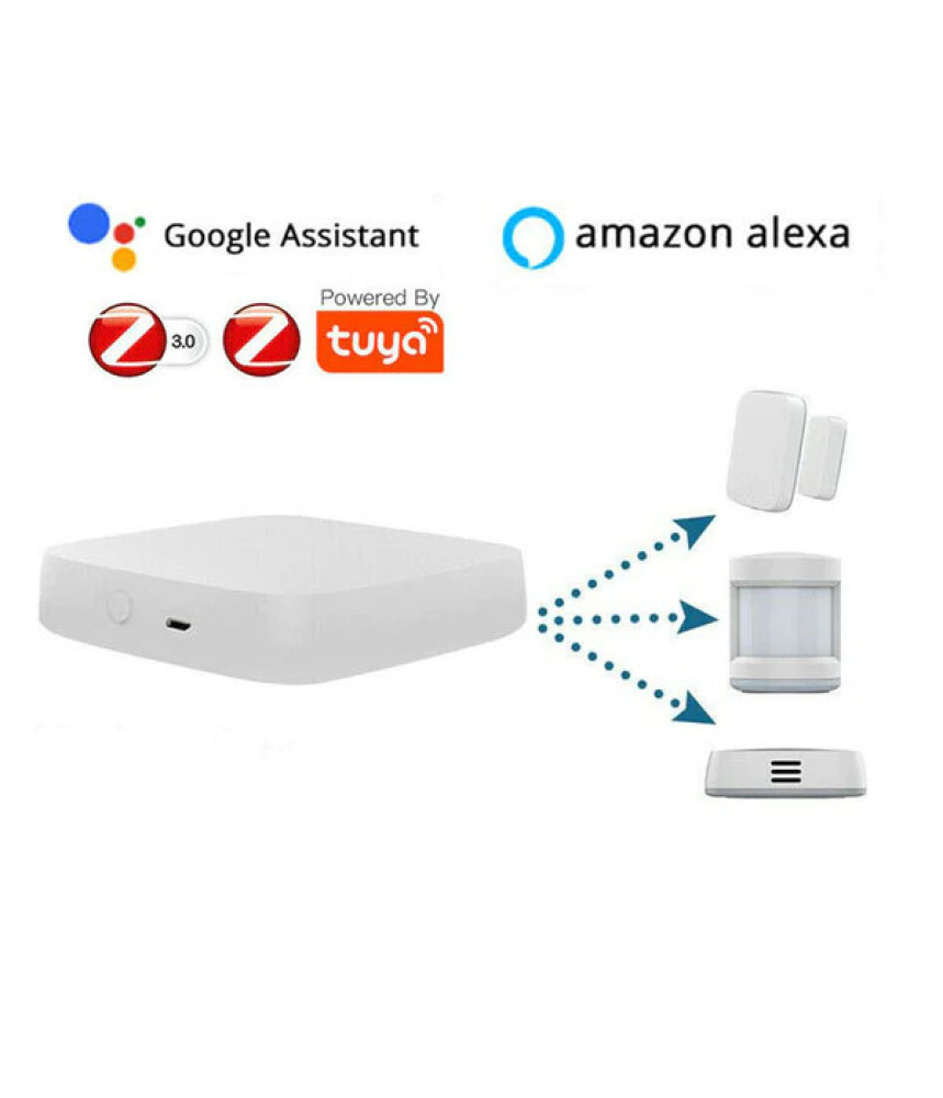 Pachet 4 Capete Termostatice inteligente, 1 Gateway Hub Tuya ZigBee 3.0 WiFi, 1 Gateway Zigbee, 2 Senzor de temperatura/umiditate, ZigBee, Compatibil cu Tuya/SmartLife @SmartWiz [5]
