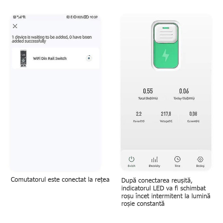 Siguranta Inteligenta, Wi-Fi, 32A, 1P,1P+N, Monitorizare energie, Protectie Supratensiune, Programare inteligenta, compatibil Tuya, Smart Life APP @SmartWiz [5]