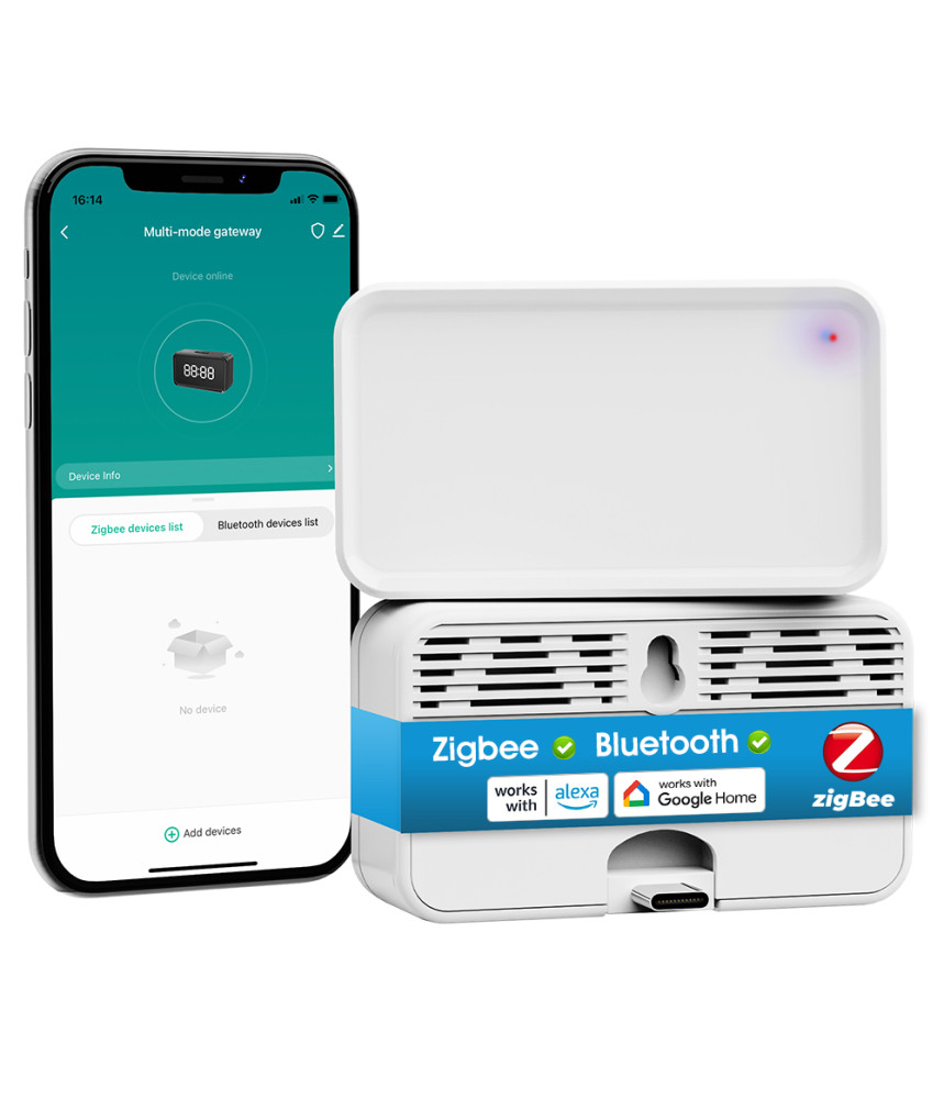 Smart Home Gateway, ZigBee 3.0, Wireless, Pentru Echipamente Smart WiFi, Aplicatie Tuya, SmartLife, ALB @SmartWiz [3]