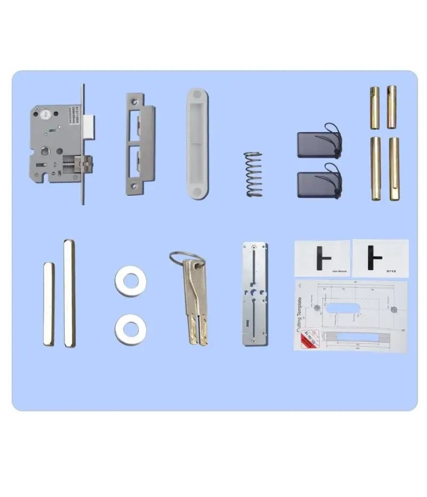 Yala inteligenta, Inchidere digitala a usii, maner Control acces fara cheie, Tuya, Smart Life Control biologic amprenta digitala Inchidere automata Card IC Cod antifurt Usa digitala, negru @ SmartWIz [3]