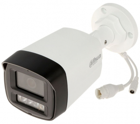 Camere de supraveghere - Cameră IP Dahua 2MP, iluminare duală 30m, microfon, PoE, IP67, detecție umană