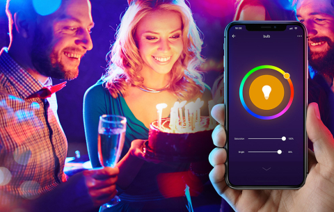 Bec inteligent WiFi RGB LED Gosund WB4-2 E27 Tuya (2 bucati), 8W, 800lm [2]