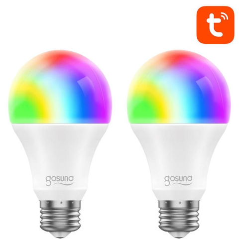 Lumina Inteligenta - Bec inteligent WiFi RGB LED Gosund WB4-2 E27 Tuya (2 bucati), 8W, 800lm
