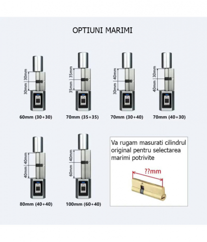 Butuc Inteligent, Marime 70 (30x40), Deschidere cu Amprenta, Cod, Telefon, Cheie, Interior @SmartWIZ [2]