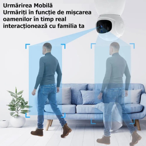 Camera de supraveghere TUYA, Cu Functie Baby Monitor, Si cu Rotire 360 grade, Full HD 1080P, Wireless Audio Video, IP, Night Vision, Detectarea miscarilor, Two-Way Audio @SmartWiz [4]
