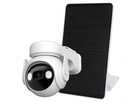 Camere de supraveghere - Camera de supraveghere wireless cu alarma si rotire de pe telefon Imou Cell PT 4G 2, panou solar 5W, baterie, 3MP, IR, microfon si alarma