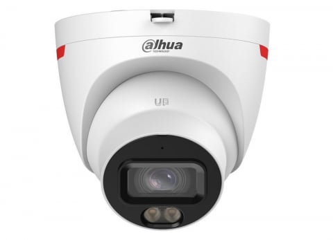 Camere de supraveghere - Cameră IP Dahua 2MP dome cu LED alb 30m, audio, PoE, IP67
