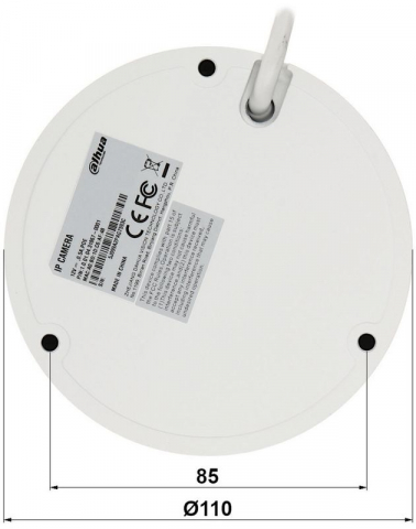Cameră supraveghere IP dome Dahua 2MP, 2.8mm, IR 30m, microfon, PoE, WizSense [4]