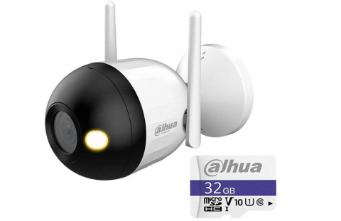 Camere de supraveghere - Cameră Supraveghere WiFi Dahua 2MP, LED 30m, Full HD + Card 32GB Gratuit