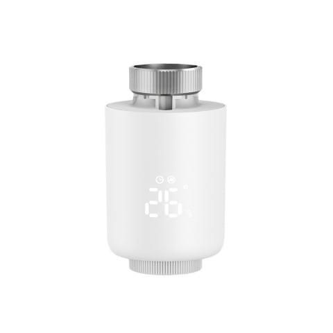 Termostate Wi-Fi - Cap termostatic inteligent, ZigBee, Tuya /, reglare temperatura individuala calorifere, Compatibil cu Amazon Alexa/Google Assistant, Alb @SmartWiz