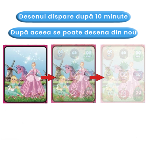 Carte de colorat cu apa Magic Book , Reutilizabila, plina de culori vibrante, Cele 3 printese [4]