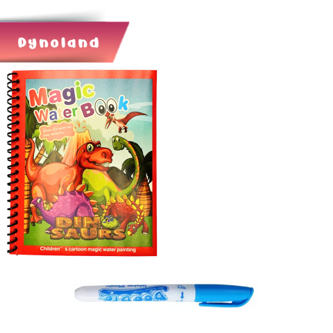 Carte de colorat cu apa Magic Book , Reutilizabila, plina de culori vibrante, Dynoland [1]