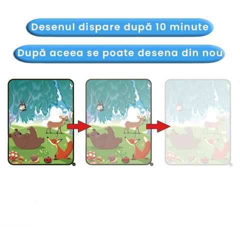 Carte de colorat cu apa Magic Book, Reutilizabila, plina de culori vibrante, Animale [4]