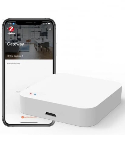Huburi Inteligente - Gateway Hub, ZigBee 3.0, Comptabil HomeKIT, Wi-Fi, Pentru Echipamente Smart WiFi, Aplicatie Tuya, Smart Home, Compatibil iOS, Android @SmartWIZ