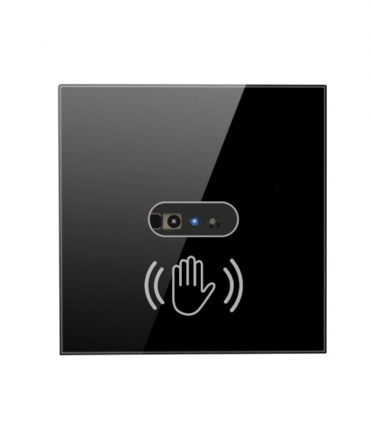 Intrerupatoare inteligente - Intrerupator inteligent cu infrarosu, Tuya, Life Smart, Wi-Fi, fara nul, 1 canal, 16A, sticla securizata, compatibil Amazon Alexa/Google Assistant, Negru @Smartwiz