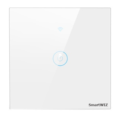 Intrerupatoare inteligente - Intrerupator inteligent cu touch Tuya, Life Smart, Wi-Fi, cu sau fara nul, 1 canal, 10A, Sticla securizata, compatibil Amazon Alexa/Google Assistant, Alb