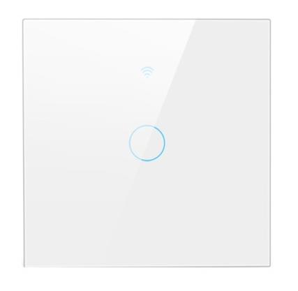 Intrerupatoare inteligente - Intrerupator inteligent cu touch Tuya, Life Smart, Wi-Fi, fara nul, 1 canal, 16A, Sticla securizata, compatibil Amazon Alexa/Google Assistant, Alb