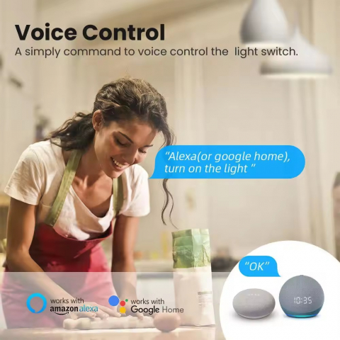 Mini Releu 3 Canale inteligent Wi-Fi, programabil, Compatibil cu app Tuya, Smart Life, Control vocal, Alexa, Amazon, Google Home, 10A @SmartWiz [1]