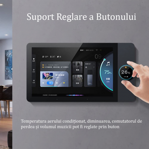 Panou de control/automatizare 7inch, Wi-Fi, Smart Home, Bluetooth, Tuya, ZigBee 3.0, Amazon Alexa, Gateway Hub, Compatibil iOS, Android, Negru [5]