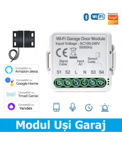 Releu Inteligent WiFi Garaj cu Monitorizare Inchis/Deschis 220V Tuya/SmartLife @SmartWiz [1]